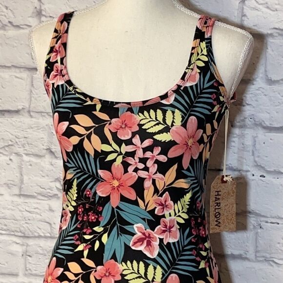 HARLOW Floral Hibiscus Printed Dress Size Small - Picture 3 of 9